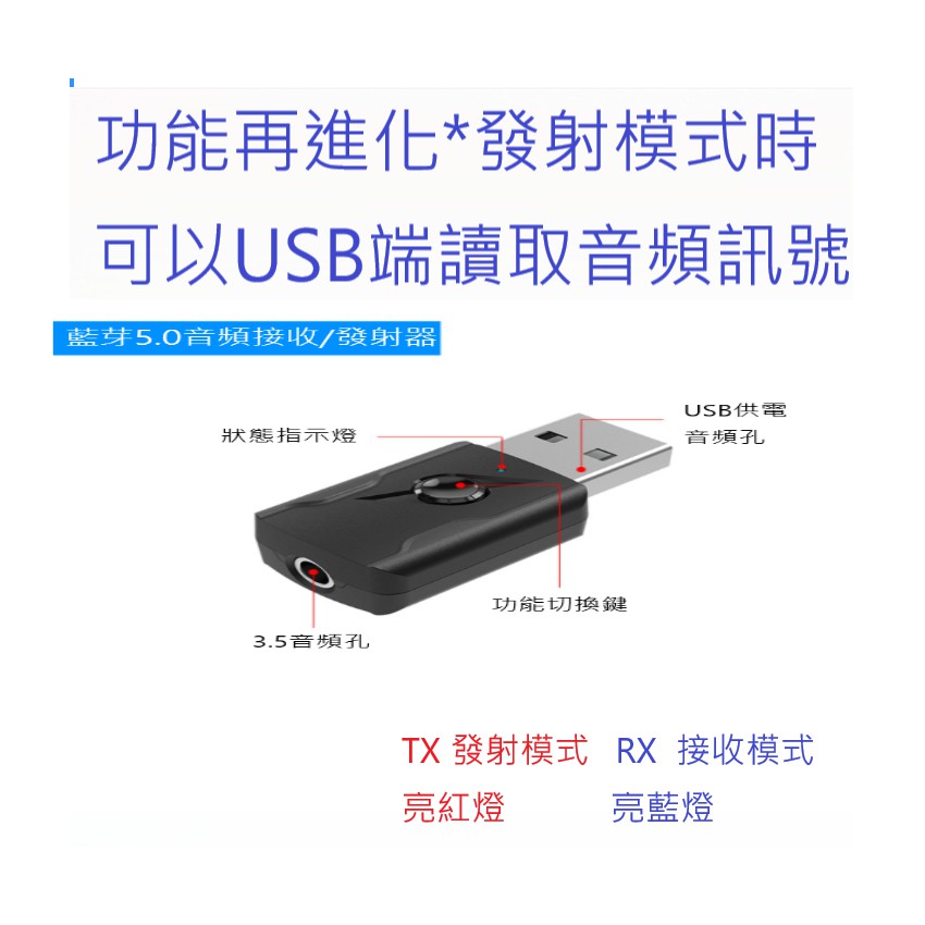 閃電M-135藍芽5.0發射接收器  二合一功能一鍵切換  可以兩個對接升級你的家電音響