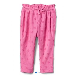 甜甜價🎈全新現貨Gap 粉紅色系柔軟舒適立體凸圓點點長褲baby 3-6m,6-12m