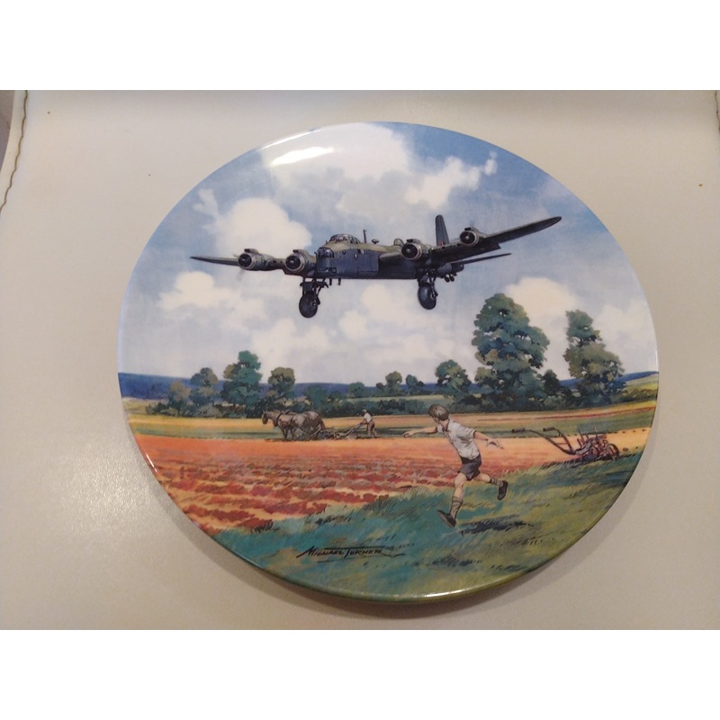 英國Royal Doulton空中英雄系列限量精瓷盤 斯特林轟炸機的歸航