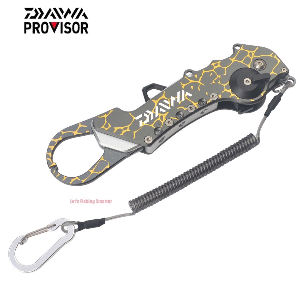 可折疊 daiwa 魚控制 28 厘米鋁製釣魚唇夾高品質 daiwa 釣具工具金屬釣魚鹽水