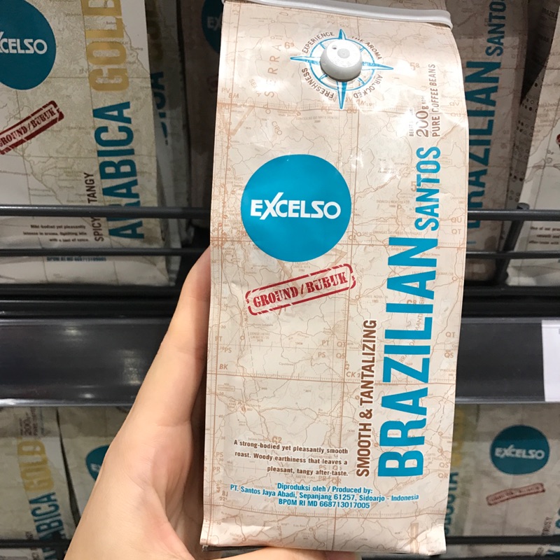 【 印尼代購 】EXCELSO 巴西 桑托斯 咖啡豆/咖啡粉