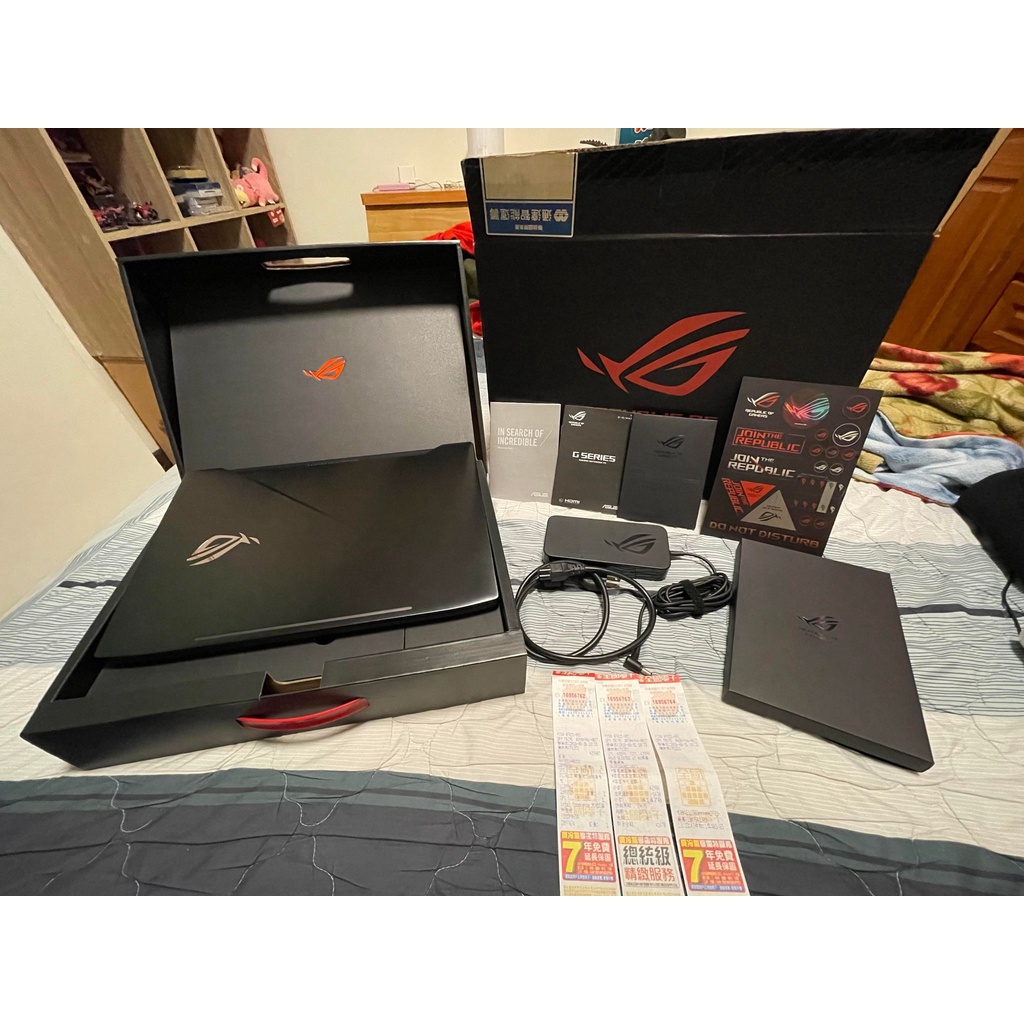 【二手】ASUS ROG GL503GE 15吋電競筆電(i7-8750h/GTX1050Ti/1T+128G)二手電競