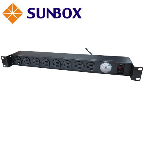 8孔15安培 指針電錶 帶開關 PDU (SPMA-1512-08S) SUNBOX