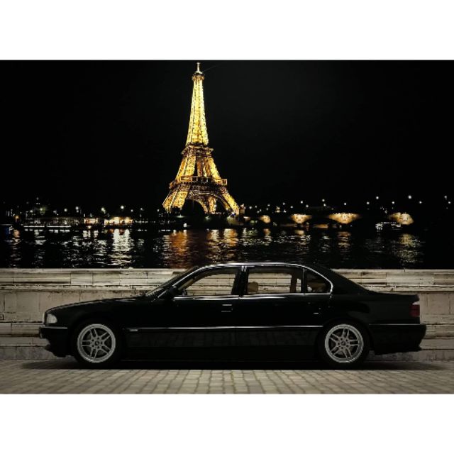 Otto bmw e38 750il 1:18 黑色M版輪框