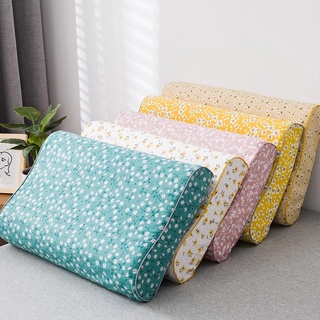 家用記憶海綿枕枕套乳膠枕花卉印花棉睡枕保護套 30x50CM/40x60CM