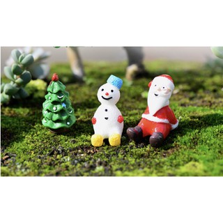 🍁 （1入/3入）聖誕樹 可愛雪人 松樹 聖誕 聖誕老人 雪人 苔蘚微景觀擺件 DIY雪景造景 聖誕節 裝飾 隨草憶境
