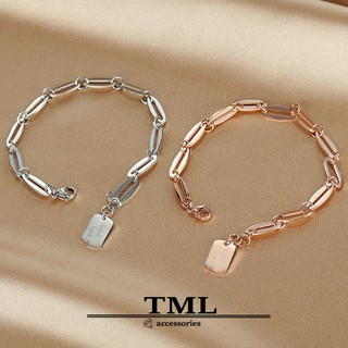 TML 時尚名牌GOOD LUCK手鍊 女款手環  鈦鋼手鍊 鋼手鍊 (GS1067)