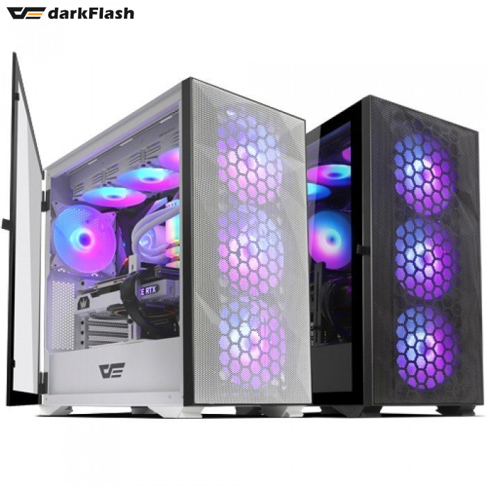 darkFlash大飛 DLX21 Mesh E-ATX (預鎖4顆14公分A.RGB風扇)電腦機殼 機箱