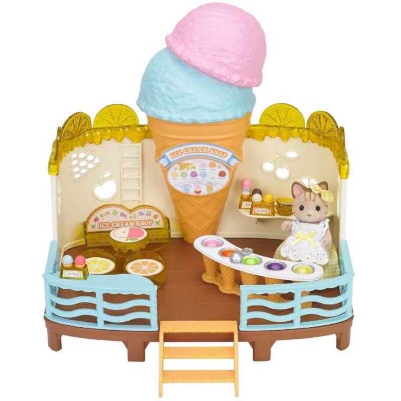 森林家族 濱海冰淇淋店 冰淇淋 全新 絕版 條紋貓