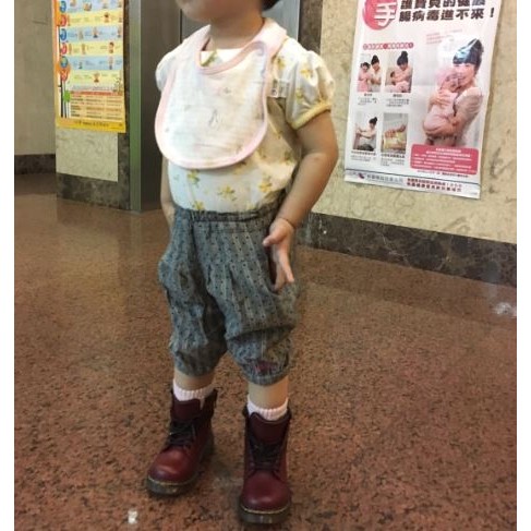 2手童鞋_DR.MARTENS KIDS FAUX 真皮小童短靴