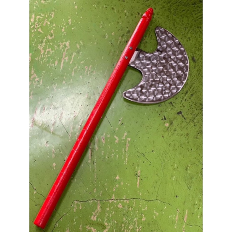 五寶通報 天劍納星漢 地劍歸九地 天地縱橫破台灣製造304白鐵製實木製棍兩尺長月斧大台南宴王風水藝品