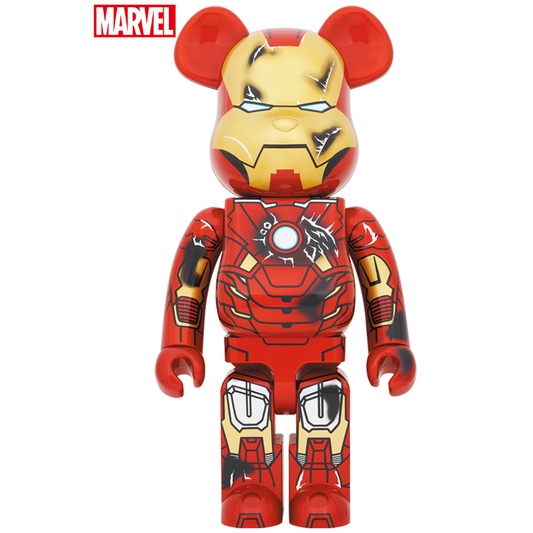 全新未拆 Be@rbrick IRON MAN MARK VII DAMAGE 1000％ 鋼鐵人 1000% 戰損版