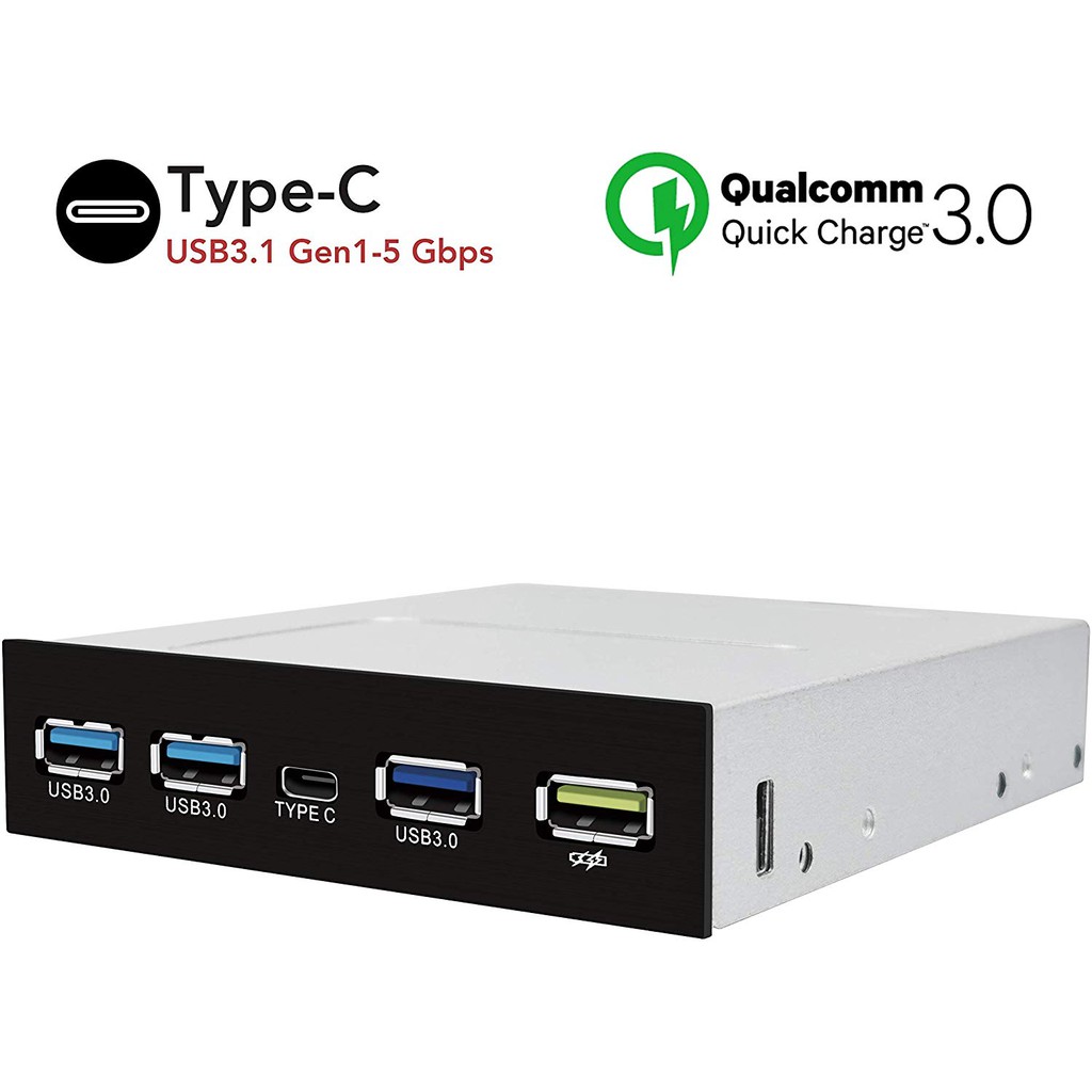 EZDIY-FAB USB 3.0 Gen1 HUB 3.5內部前面板1 Type C 18W快速充電 | 蝦皮購物