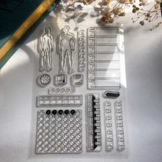 臺灣品牌YAYA ✌️ 臺灣品牌 健身打卡 每日挑戰 透明印章 體重計 矽膠印章 矽膠印章 水晶印章 手帳印章