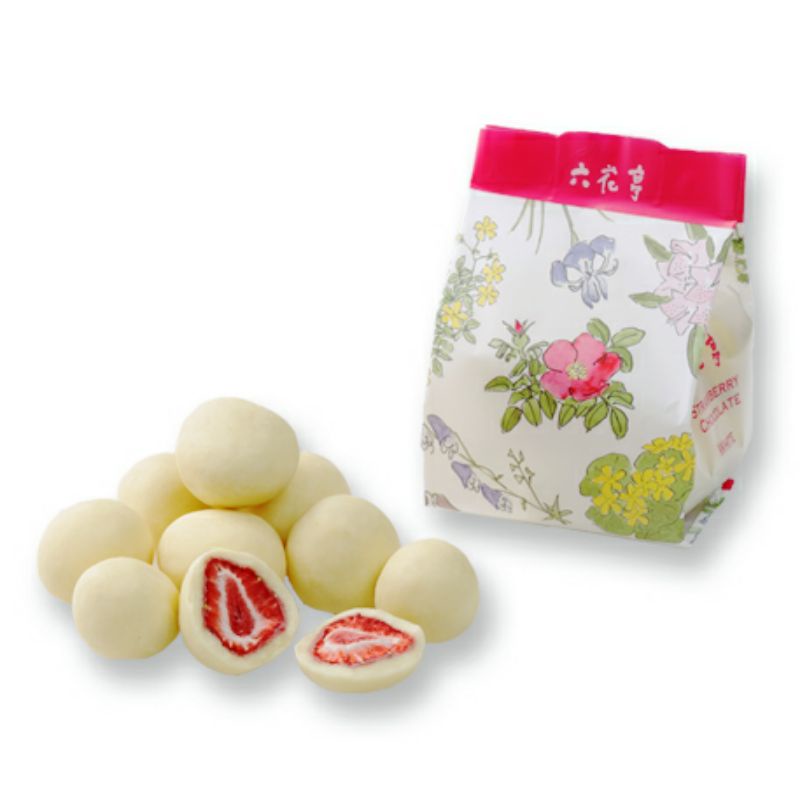 日本現貨六花亭草莓巧克力袋裝白巧克力 黑巧克力 蝦皮購物