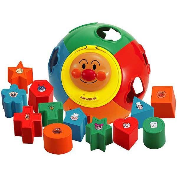 ♡松鼠日貨♡日本帶回 正版 麵包超人 Anpanman 球形 形狀 配對 認知 積木 知育 玩具