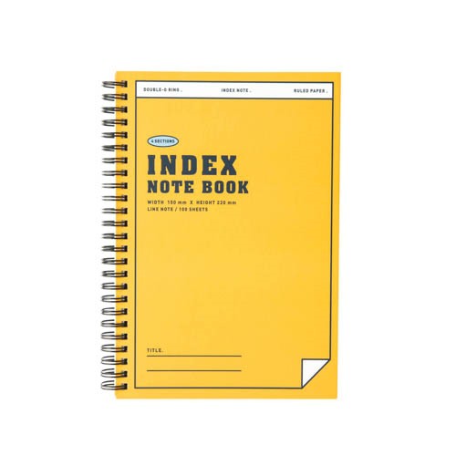 [ARTBOX OFFICIAL] 韓國 Index線圈筆記本 (100頁 / 黃色)