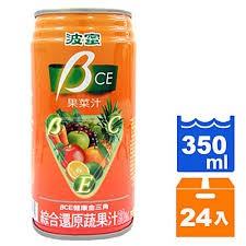 波蜜BCE果菜汁350ML&lt;1箱24瓶&gt;只送桃園雙北市 任5箱免運