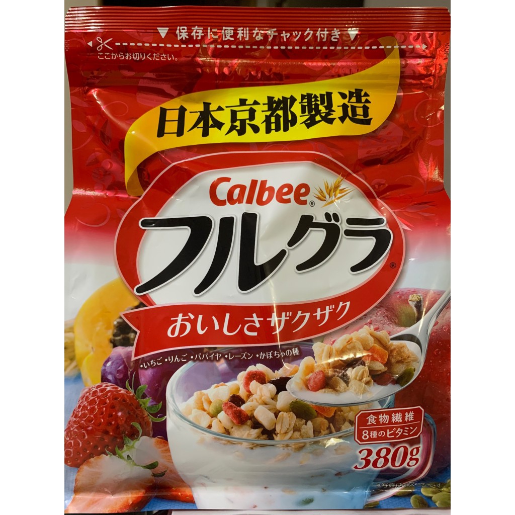 Calbee 日本 京都製造 富果樂 水果麥片380g 玉米脆片 早餐脆片 卡樂比380g