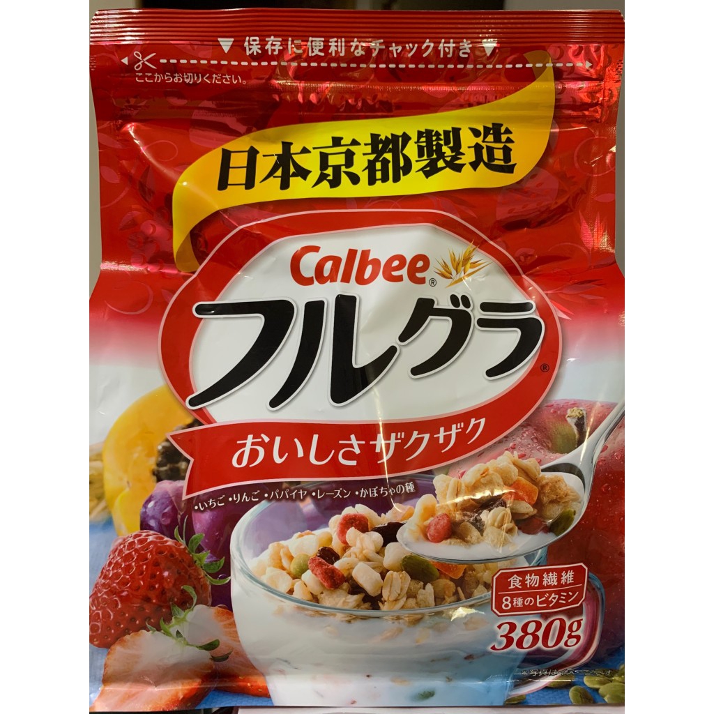 Calbee 日本京都製造富果樂水果麥片380g 玉米脆片早餐脆片卡樂比380g 蝦皮購物
