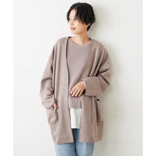 日本品牌discoat 摩卡色麂皮絨罩衫外套大衣