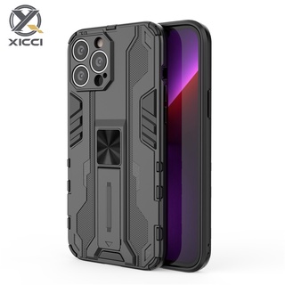Xicci適用於IPhone XS XR XS Max 8 7 7 Plus SE 2020金屬隱形支架裝甲手機殼