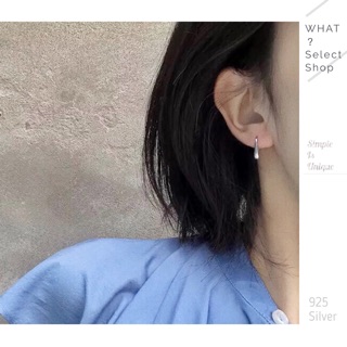 • WHAT |現貨| S925純銀 簡約水滴耳環 水滴型耳環 水滴耳勾 一體成型 簡約 極簡風 流線型耳環
