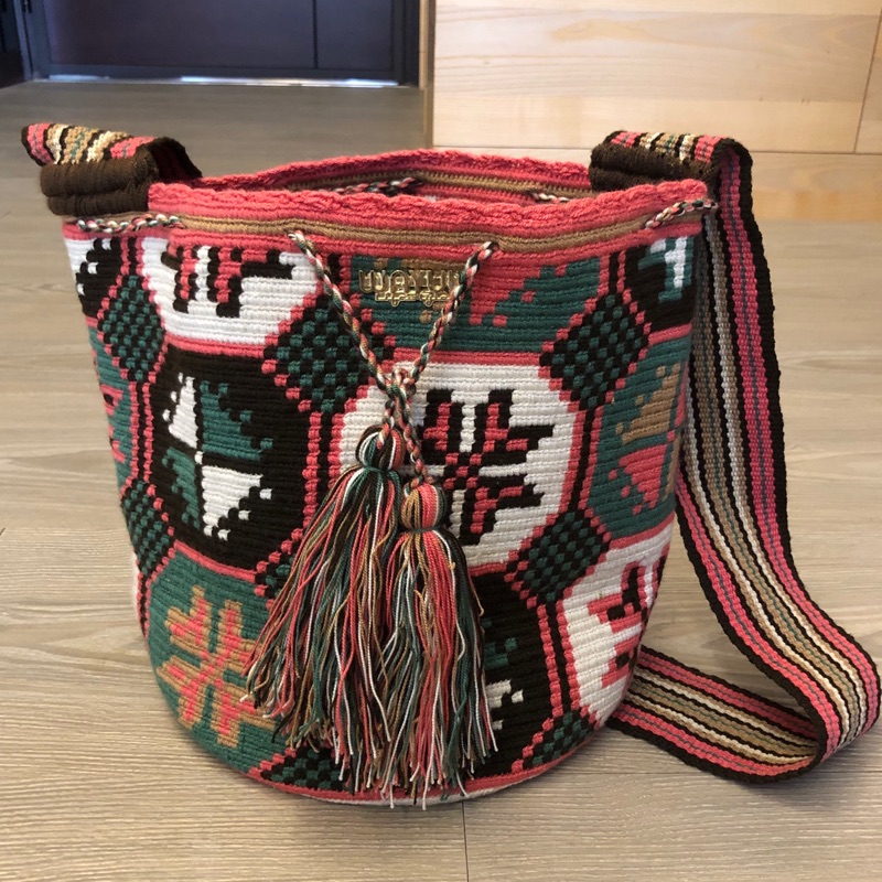 （全新）Wayuu哥倫比亞手工編織包-粉