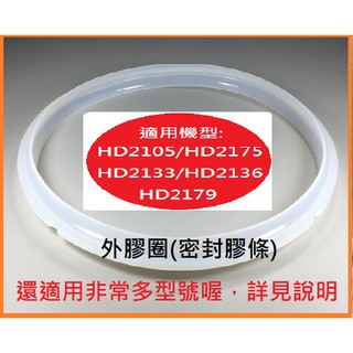 飛利浦萬用鍋/外膠條/膠圈/外密封圈HD2133HD2105HD2175HD2172HD2136HD2179HD2171