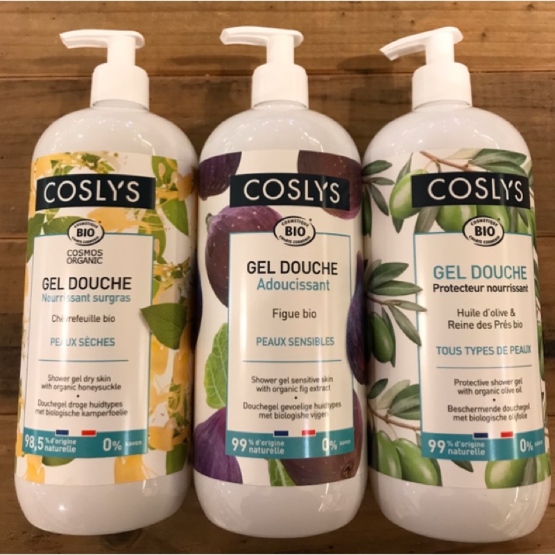 Escents 伊聖詩 法國 COSLYS 草本沐浴膠 忍冬 無花果 橄欖 1000ML BIO認證