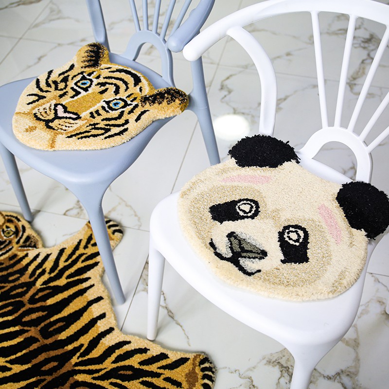 座椅墊印度新品超級卡哇伊純手工羊毛動物造型家用椅子墊餐椅坐墊 蝦皮購物