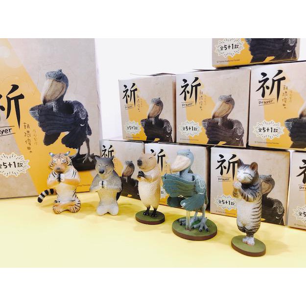 朝隈俊男祈盒玩動物公仔祈禱公仔7 11 朝隈俊男祈老虎水豚貓狼鯨頭鸛 蝦皮購物