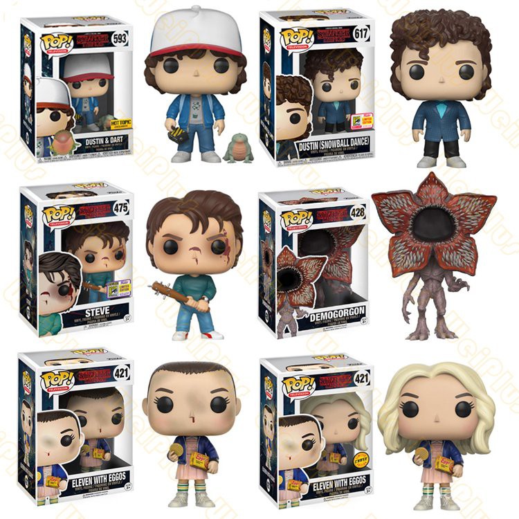 Q版公仔funko Pop 怪奇物語達斯丁青蛙史蒂夫食人花小11 手辦擺件 蝦皮購物