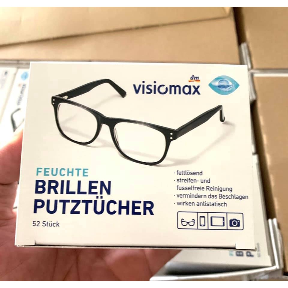 shily 德國VISIOMAX 拋棄式眼鏡擦拭布52片  眼鏡 鏡頭 液晶 手機螢幕擦拭布