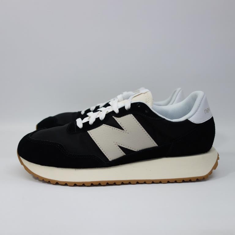 [麥修斯]NEW BALANCE 237 復古運動鞋 NB 237 復古鞋 麂皮 黑白 男款 MS237BTW D