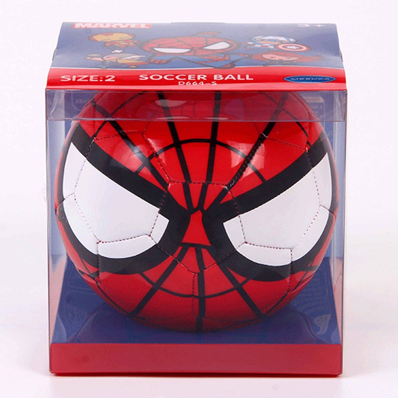 現貨秒發 盒裝迪士尼漫威玩具球3D卡通足球蜘蛛人鋼鐵人巴斯光年米奇凱蒂貓PVC車縫2號皮球  耶誕禮物