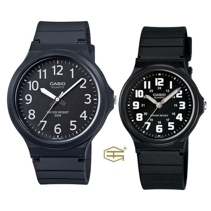 【天龜 】CASIO 簡約時尚 經典對錶 MW-240-1B & MQ-71-1B