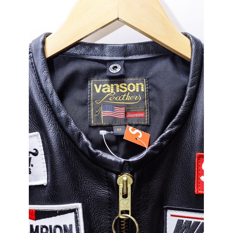 supreme vanson star leather jacket ss17 賽車真皮皮衣M | 蝦皮購物