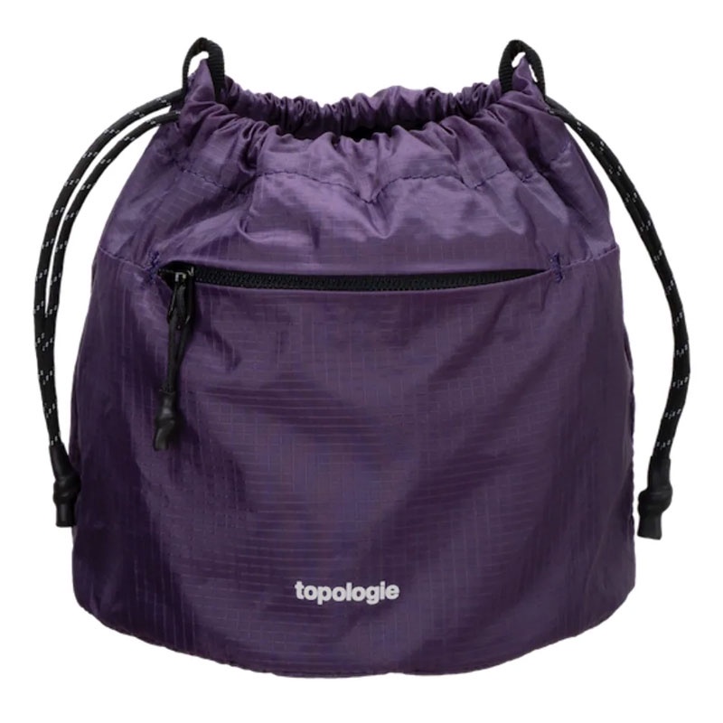 TOPOLOGIE Reversible Bucket 雙面抽繩 水桶包 側背包 (PURPLE 紫色x黑色) 化學原宿