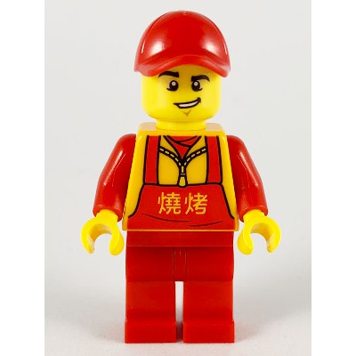 LEGO 80105 拆售 人偶 廟會 廣場 小攤 燒烤 老闆