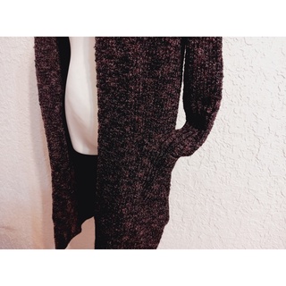 [全新]ZARA knit混色開襟針織長版外套