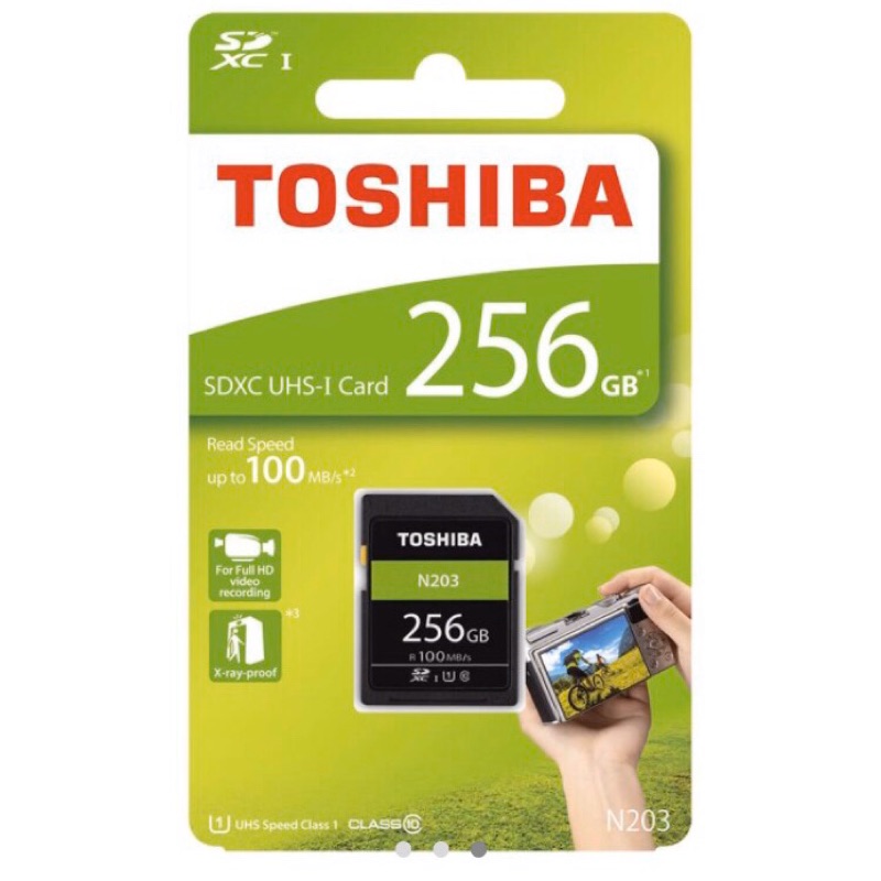 【TOSHIBA】N203 256GB UHS-I U1 C10 R100MB 高速記憶卡