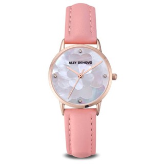 【ALLY DENOVO】珊瑚粉山茶花糖琉璃粉色腕錶(AS5010.6)【ERICA STORE】