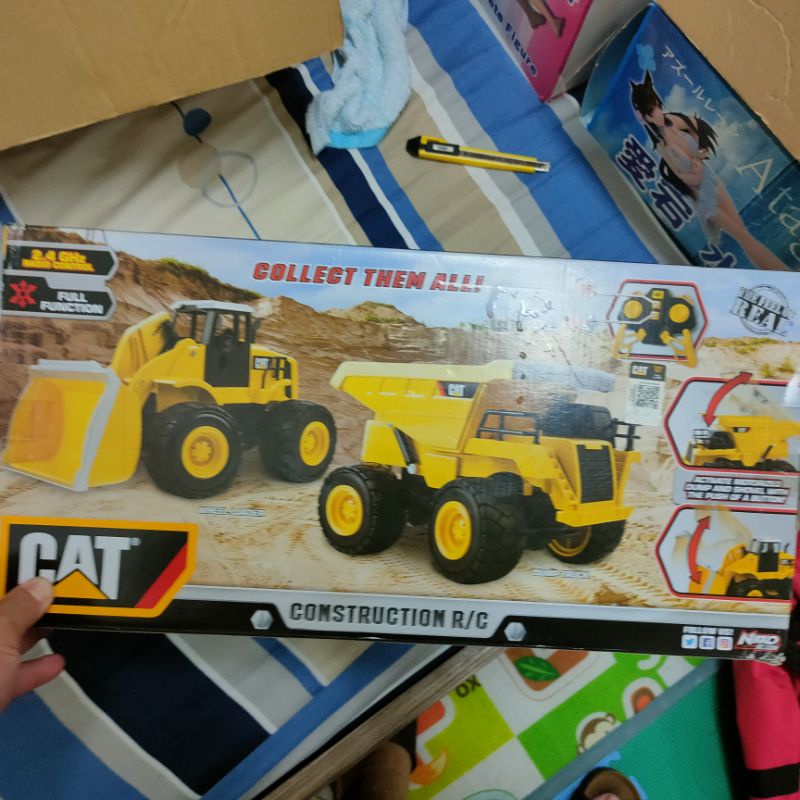 特定人士下單，，CAT工程車翻鬥車無線遙控推挖土機超大號兒童電動汽車玩具車82101