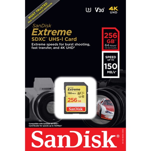 【SanDisk】Extreme 256G SDXC UHS-I記憶卡 (公司貨)
