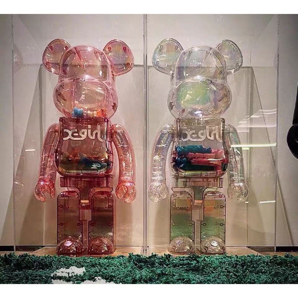 BE@RBRICK Xgirl 400%  電鍍限定庫柏力克熊 Bearbrick2020 粉色透明夜光