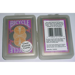 【USPCC 撲克】撲克牌BICYCLE 808 透明 塑膠牌 橘色 S10322435