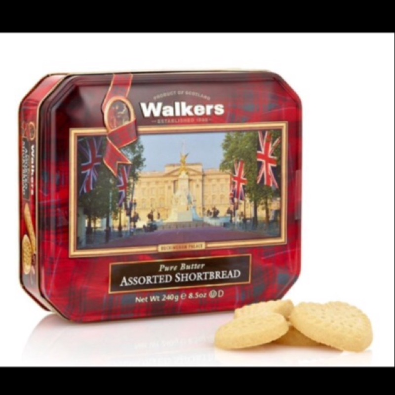英國代購 walkers奶油酥餅 白金漢宮圖案 240克