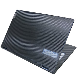 Lenovo Thinkbook 14s YOGA 筆電機身貼｜黑色卡夢紋｜上蓋+鍵盤週圍+底部貼｜