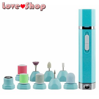 【Love Shop】9合1電動磨甲器/電動指甲器/多功能磨腳器電動女 性除毛器/美甲器/去腳皮機